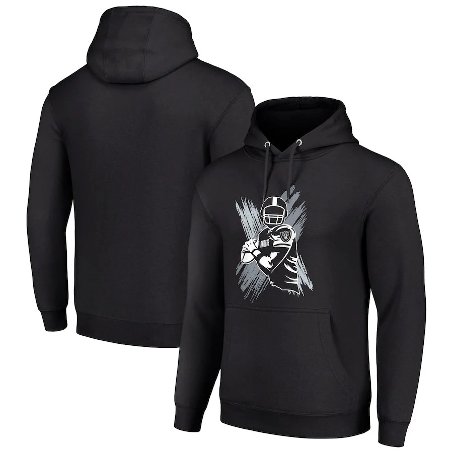 Men las vegas raiders black 2024 NFL hoodie